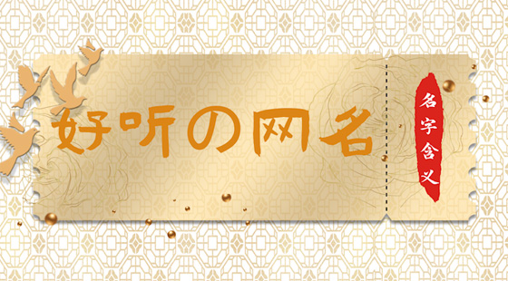 好聽(tīng)的網(wǎng)名帶解釋