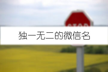 獨一無二的微信名