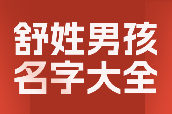 起名網(wǎng)舒姓男孩名字大全介